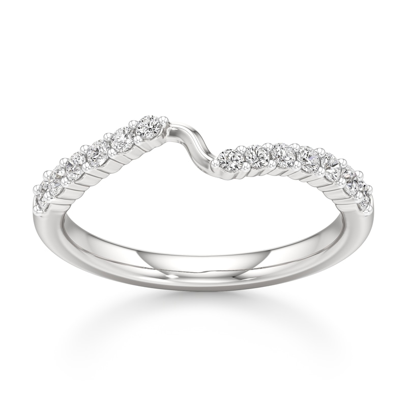 Main Image 1 of J'Lure Lab-Grown Diamond Contour Wedding Band 1/4 ct tw 18K White Gold
