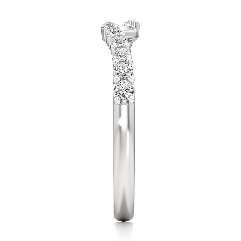 Main Image 3 of J'Lure Lab-Grown Diamond Contour Wedding Band 1/4 ct tw 18K White Gold