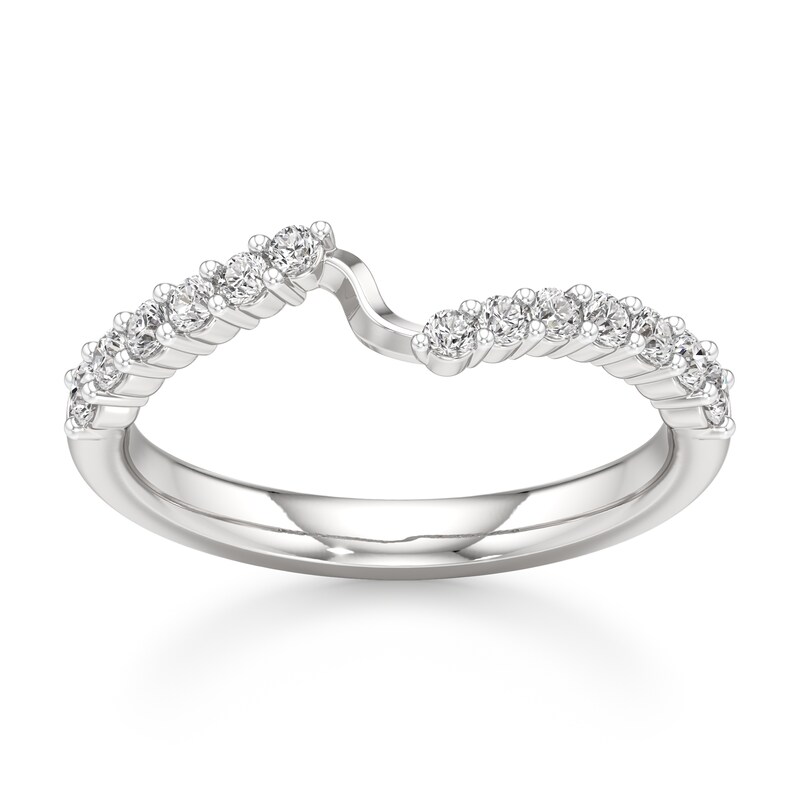 Main Image 1 of J'Lure Lab-Grown Diamond Contour Wedding Band 1/3 ct tw 18K White Gold