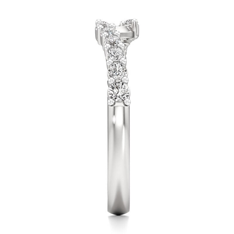 Main Image 3 of J'Lure Lab-Grown Diamond Contour Wedding Band 1/3 ct tw 18K White Gold
