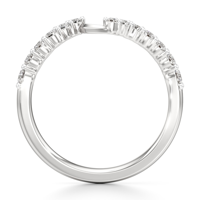 Main Image 2 of J'Lure Lab-Created Diamond Contour Wedding Band 1/3 ct tw 18K White Gold