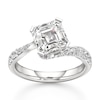 Thumbnail Image 1 of J'Lure Square-Emerald Step-Cut Lab-Grown Diamond Bypass Engagement Ring 3-5/8 ct tw 18K White Gold