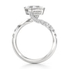 Thumbnail Image 2 of J'Lure Square-Emerald Step-Cut Lab-Grown Diamond Bypass Engagement Ring 3-5/8 ct tw 18K White Gold