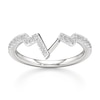 Thumbnail Image 1 of J'Lure Lab-Grown Diamond Angled Contour Wedding Band 1/4 ct tw 18K White Gold