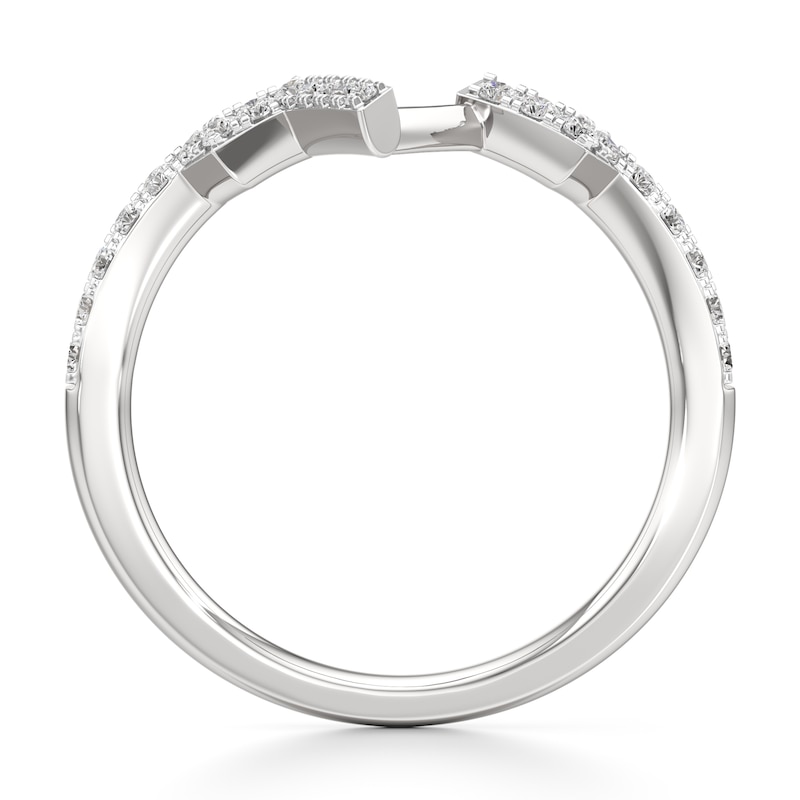 Main Image 2 of J'Lure Lab-Grown Diamond Angled Contour Wedding Band 1/4 ct tw 18K White Gold
