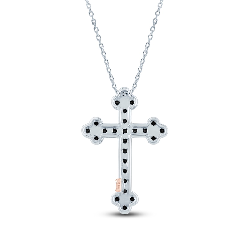Main Image 2 of Pnina Tornai Black Diamond Cross Necklace 5/8 ct tw 14K White Gold 18"