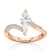 Thumbnail Image 1 of J'Lure Kite Step-Cut Lab-Grown Diamond Bypass Engagement Ring 1-1/6 ct tw 18K Rose Gold