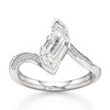 Thumbnail Image 1 of J'Lure Leaf Step-Cut Lab-Created Diamond Bypass Engagement Ring 2-1/6 ct tw 18K White Gold
