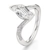 Thumbnail Image 4 of J'Lure Leaf Step-Cut Lab-Created Diamond Bypass Engagement Ring 2-1/6 ct tw 18K White Gold