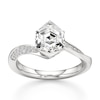 Thumbnail Image 1 of J'Lure Hexagon Step-Cut Lab-Grown Diamond Bypass Engagement Ring 2-1/4 ct tw 18K White Gold