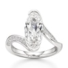 Thumbnail Image 1 of J'Lure Moval Old-Cut Lab-Grown Diamond Bypass Engagement Ring 3-1/3 ct tw 18K White Gold