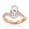 Thumbnail Image 1 of J'Lure Oval Step-Cut Lab-Grown Diamond Bypass Engagement Ring 3-1/4 ct tw 18K Rose Gold