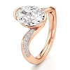 Thumbnail Image 4 of J'Lure Oval Step-Cut Lab-Grown Diamond Bypass Engagement Ring 3-1/4 ct tw 18K Rose Gold