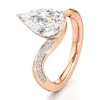 Thumbnail Image 4 of J'Lure Pear Step-Cut Lab-Grown Diamond Bypass Engagement Ring 3-1/5 ct tw 18K Rose Gold