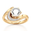 Thumbnail Image 1 of J'Lure Hexagon Portrait-Cut Lab-Grown Diamond Engagement Ring 1 ct tw 18K Yellow Gold