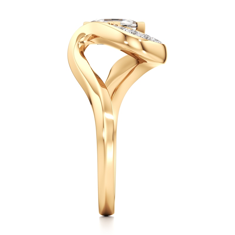 Main Image 3 of J'Lure Hexagon Portrait-Cut Lab-Grown Diamond Engagement Ring 1 ct tw 18K Yellow Gold