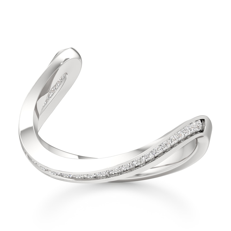 Main Image 1 of J'Lure Lab-Grown Diamond Contour Wedding Band 1/5 ct tw 18K White Gold