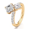 Thumbnail Image 4 of J'Lure Square-Emerald Step-Cut Two-Stone Lab-Grown Diamond Engagement Ring 3-3/8 ct tw 18K Yellow Gold