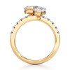 Thumbnail Image 2 of J'Lure Leaf Step-Cut Two-Stone Lab-Grown Diamond Engagement Ring 3-3/8 ct tw 18K Yellow Gold
