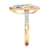 Thumbnail Image 3 of J'Lure Leaf Step-Cut Two-Stone Lab-Grown Diamond Engagement Ring 3-3/8 ct tw 18K Yellow Gold