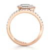 Thumbnail Image 2 of J'Lure Hexagon Portrait-Cut Lab-Created Diamond Spiral Engagement Ring 1-3/8 ct tw 18K Rose Gold