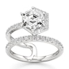 Thumbnail Image 1 of J'Lure Hexagon Step-Cut Lab-Grown Diamond Spiral Engagement Ring 2-1/2 ct tw 18K White Gold
