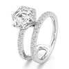 Thumbnail Image 4 of J'Lure Hexagon Step-Cut Lab-Grown Diamond Spiral Engagement Ring 2-1/2 ct tw 18K White Gold