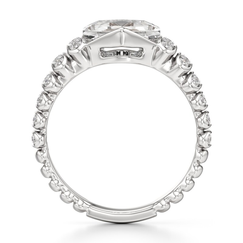 Main Image 2 of J'Lure Hexagon Portrait-Cut Lab-Created Diamond Engagement Ring 2-1/3 ct tw 18K White Gold