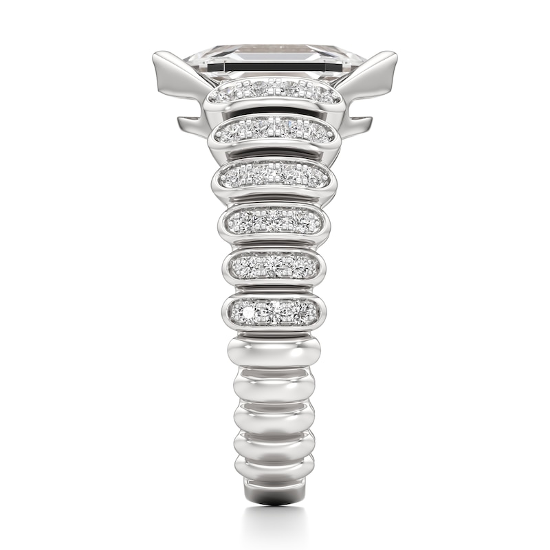 Main Image 3 of J'Lure Hexagon Portrait-Cut Lab-Created Diamond Engagement Ring 2-1/3 ct tw 18K White Gold
