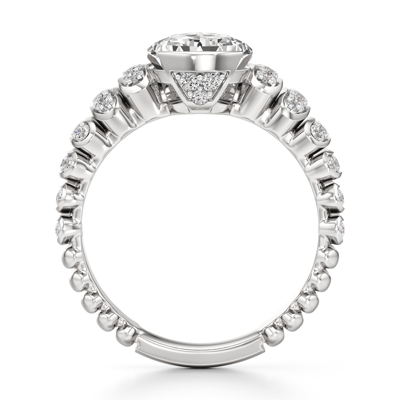 Main Image 2 of J'Lure Pear Step-Cut Lab-Grown Diamond Engagement Ring 3-3/8 ct tw 18K White Gold