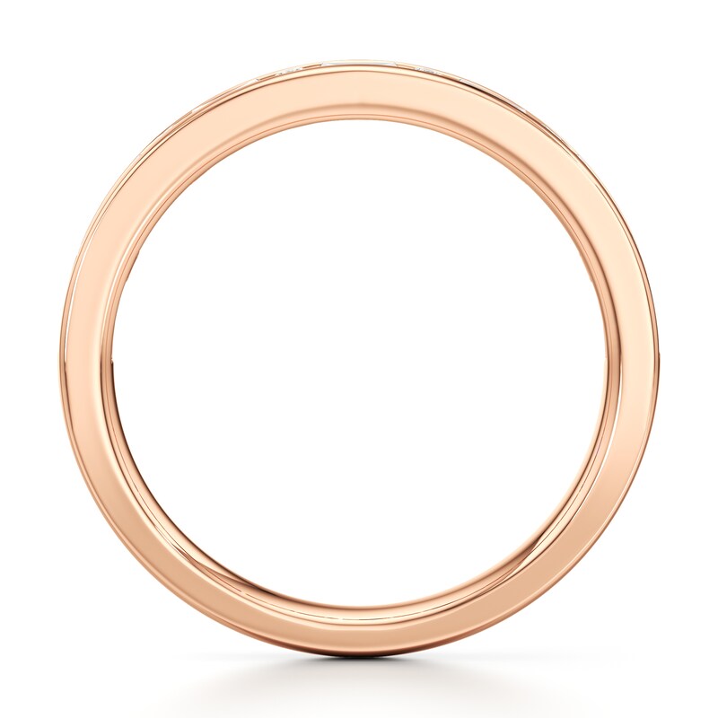 Main Image 2 of J'Lure Baguette & Round-Cut Lab-Created Diamond Wedding Band 3/8 ct tw 18K Rose Gold