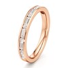 Thumbnail Image 4 of J'Lure Baguette & Round-Cut Lab-Created Diamond Wedding Band 3/8 ct tw 18K Rose Gold