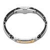 Thumbnail Image 2 of Baraka Men's Black Diamond Bar Link Bracelet 1/20 ct tw Stainless Steel, Black Ion Plating & 18K Yellow Gold 7.75"