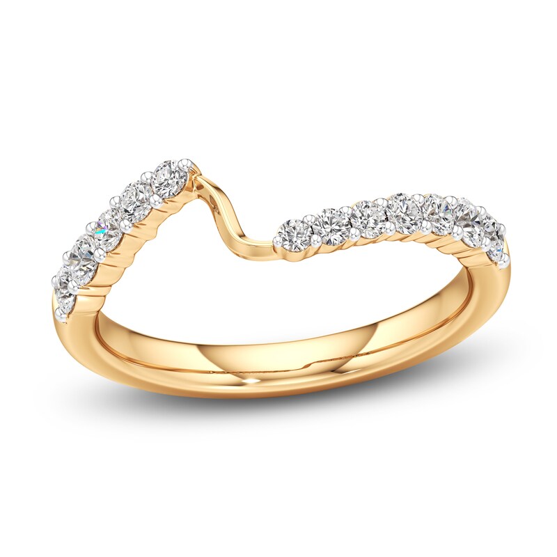 Main Image 1 of J'Lure Lab-Grown Diamond Contour Wedding Band 1/3 ct tw 18K Yellow Gold