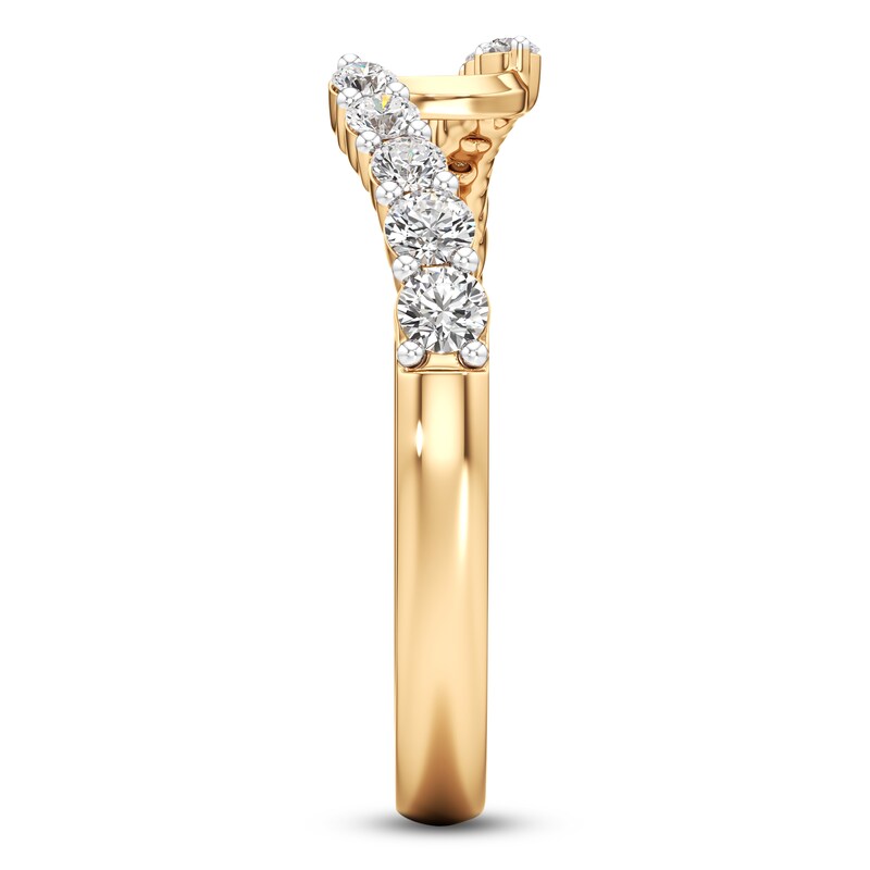 Main Image 3 of J'Lure Lab-Grown Diamond Contour Wedding Band 1/3 ct tw 18K Yellow Gold