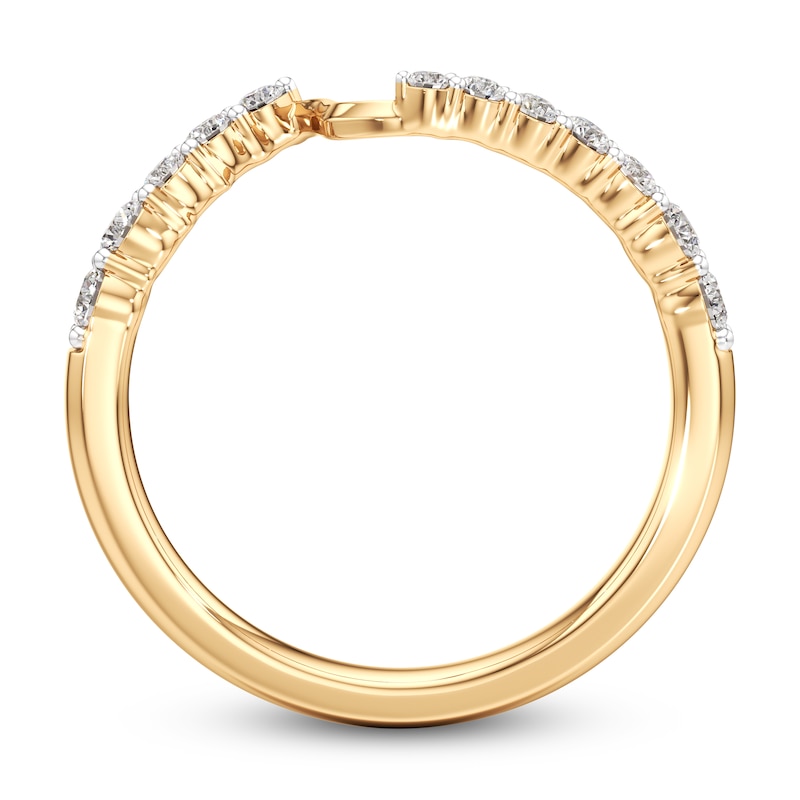 Main Image 4 of J'Lure Lab-Grown Diamond Contour Wedding Band 1/3 ct tw 18K Yellow Gold