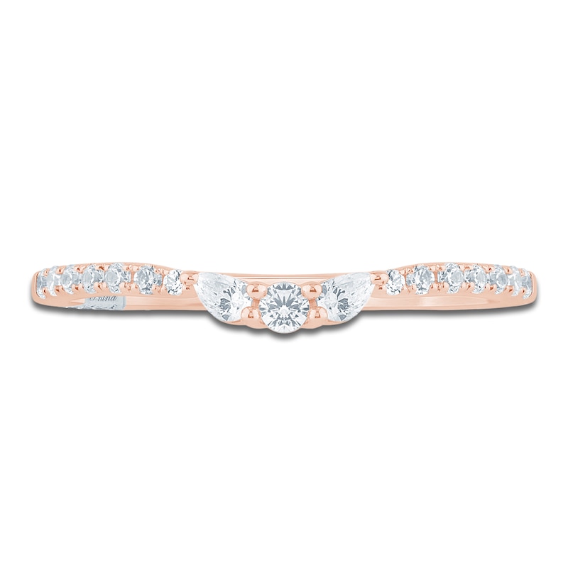 Main Image 3 of Pnina Tornai Pear-Shaped & Round-Cut Diamond Anniversary Ring 1/4 ct tw 14K Rose Gold