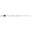 Thumbnail Image 2 of Lab-Created Ruby & Diamond Station Bracelet 1/15 ct tw 10K White Gold 7.25"