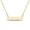Thumbnail Image 1 of Block Name Necklace 14K Yellow Gold 18"