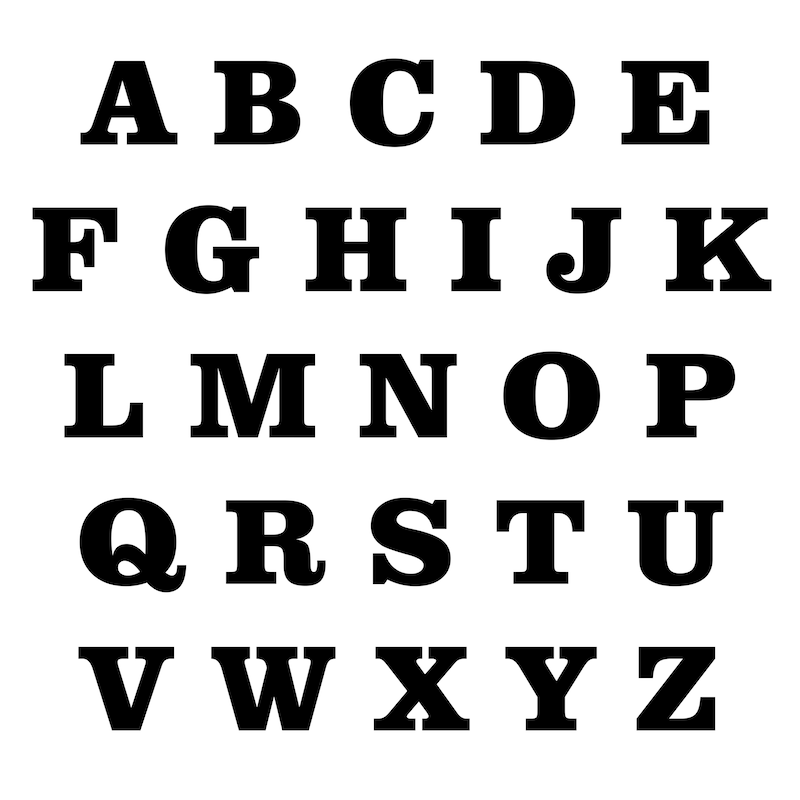 Main Image 2 of Block Name Necklace 14K Yellow Gold 18"