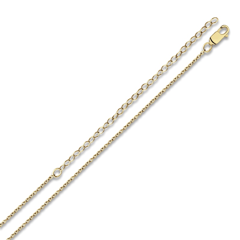 Main Image 3 of Block Name Necklace 14K Yellow Gold 18"