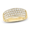 Thumbnail Image 1 of Men's Lab-Grown Diamond Five-Row Wedding Band 1-1/2 ct tw 10K Yellow Gold