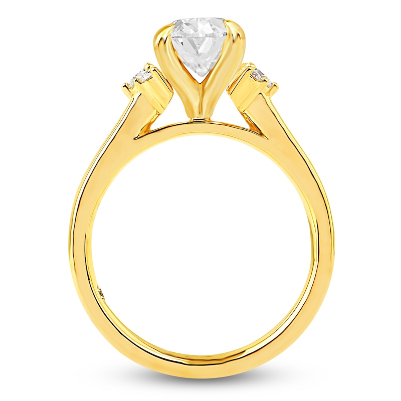 Main Image 2 of Storied Diamond Desert Sands of Eternity Oval-Cut Diamond Engagement Ring 1-3/4 ct tw 18K Yellow Gold
