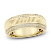 Thumbnail Image 1 of Men's Diamond Ribbed Center Ring 3/8 ct tw 10K Yellow Gold