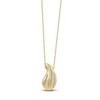 Thumbnail Image 1 of Italia D'Oro Diamond-Cut Teardrop Necklace 14K Yellow Gold 18"