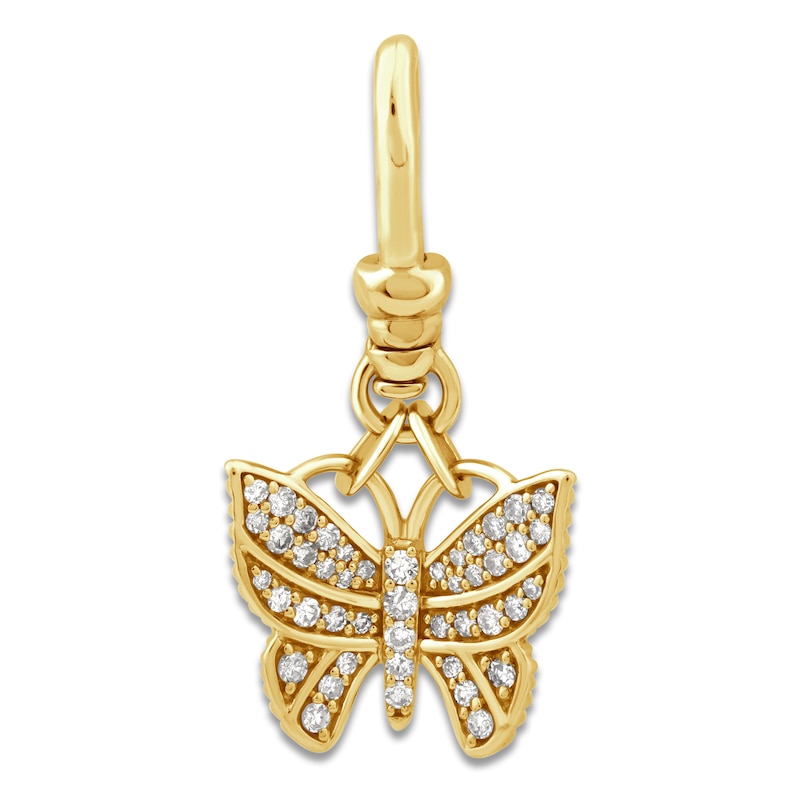 Main Image 1 of Charm'd by Lulu Frost Diamond Butterfly Charm 1/5 ct tw 24K Yellow Gold-Plated Sterling Silver