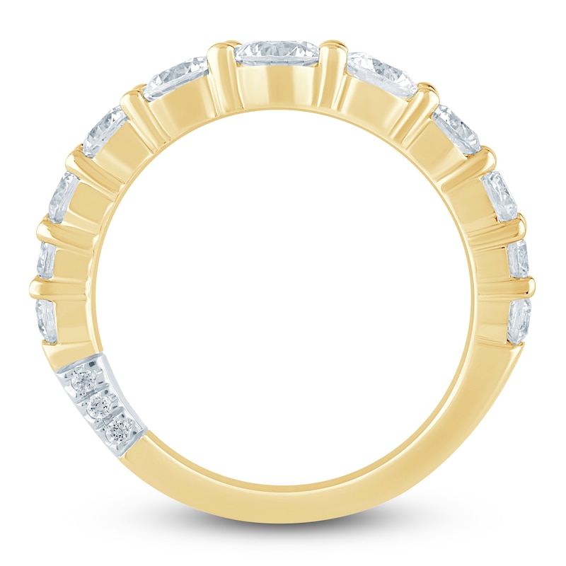 Main Image 4 of Pnina Tornai Lab-Grown Diamond Graduated Anniversary Ring 1-3/4 ct tw 14K Yellow Gold