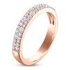 Thumbnail Image 2 of Vera Wang VOW Diamond Two-Row Wedding Band 1/2 ct tw 14K Rose Gold