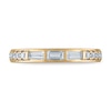 Thumbnail Image 3 of Vera Wang VOW Baguette & Round-Cut Diamond Wedding Band 3/8 ct tw 14K Yellow Gold