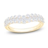 Thumbnail Image 1 of Lab-Grown Diamond Three-Row Contour Anniversary Ring 1 ct tw 14K Yellow Gold